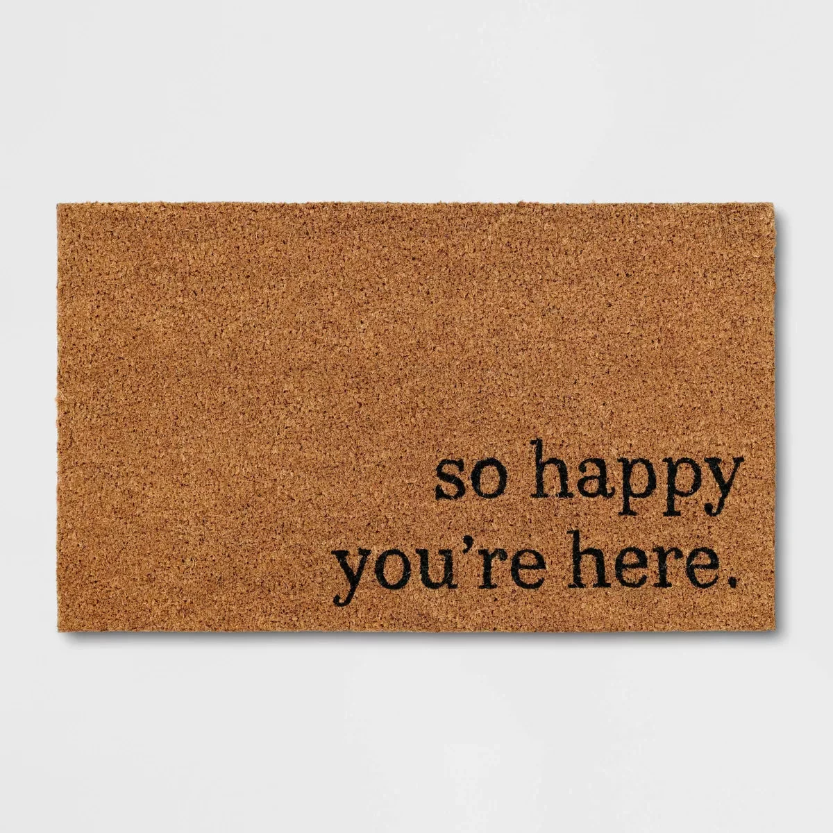 1'6"x2'6" So Happy You're Here Doormat Natural - Threshold™
