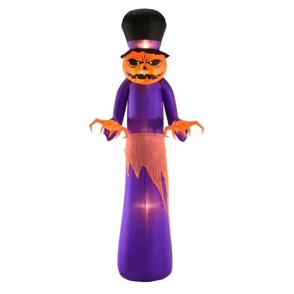 12' Airblown Giant Inflatable Pumpkin Reaper with Top Hat