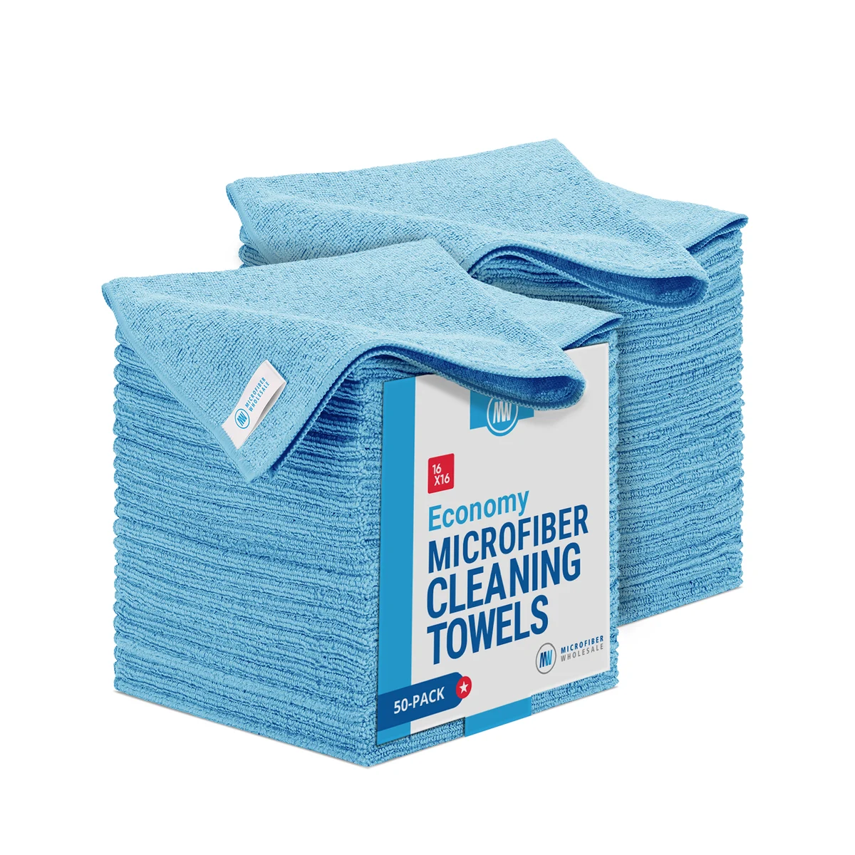 16” x 16” All Purpose Microfiber Towels - 50 Pack