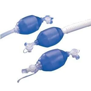 1st Response Adult Manual Resuscitator Bag with Tethered Dust Cap, 40" L Flexible Tubing Reservoir