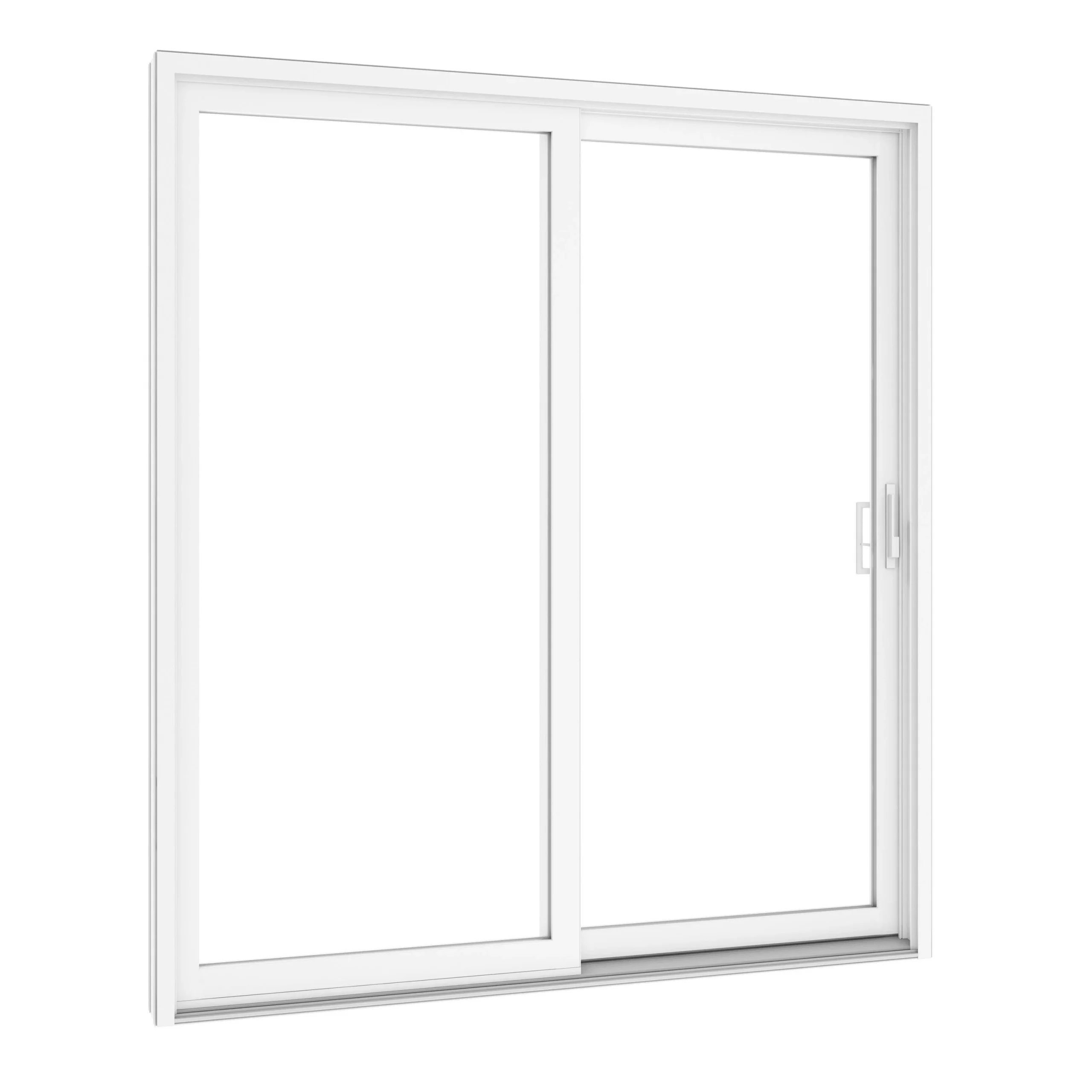 2 Panel Sliding White Patio Door (Low-E Clear Glass)