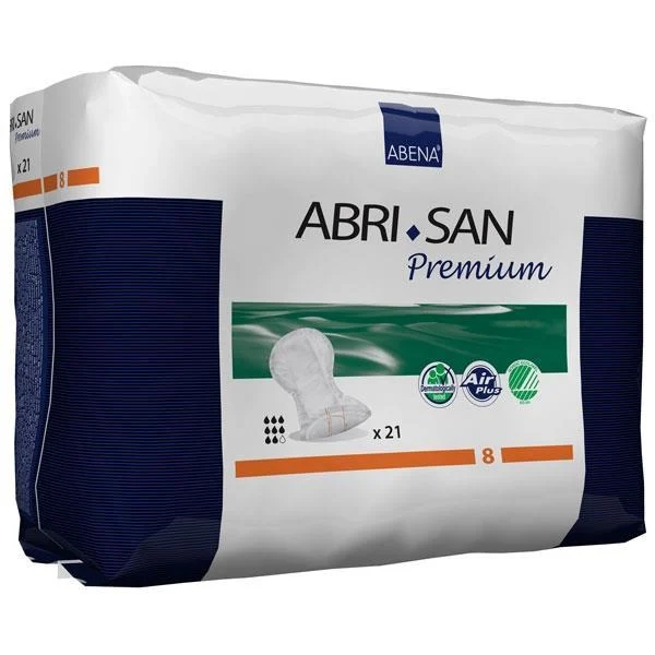 Abena Abri-San 8 Premium Shaped Pad, 14" X 25" L