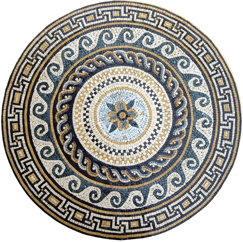 Aelius II - Greco-Roman Mosaic Medallion