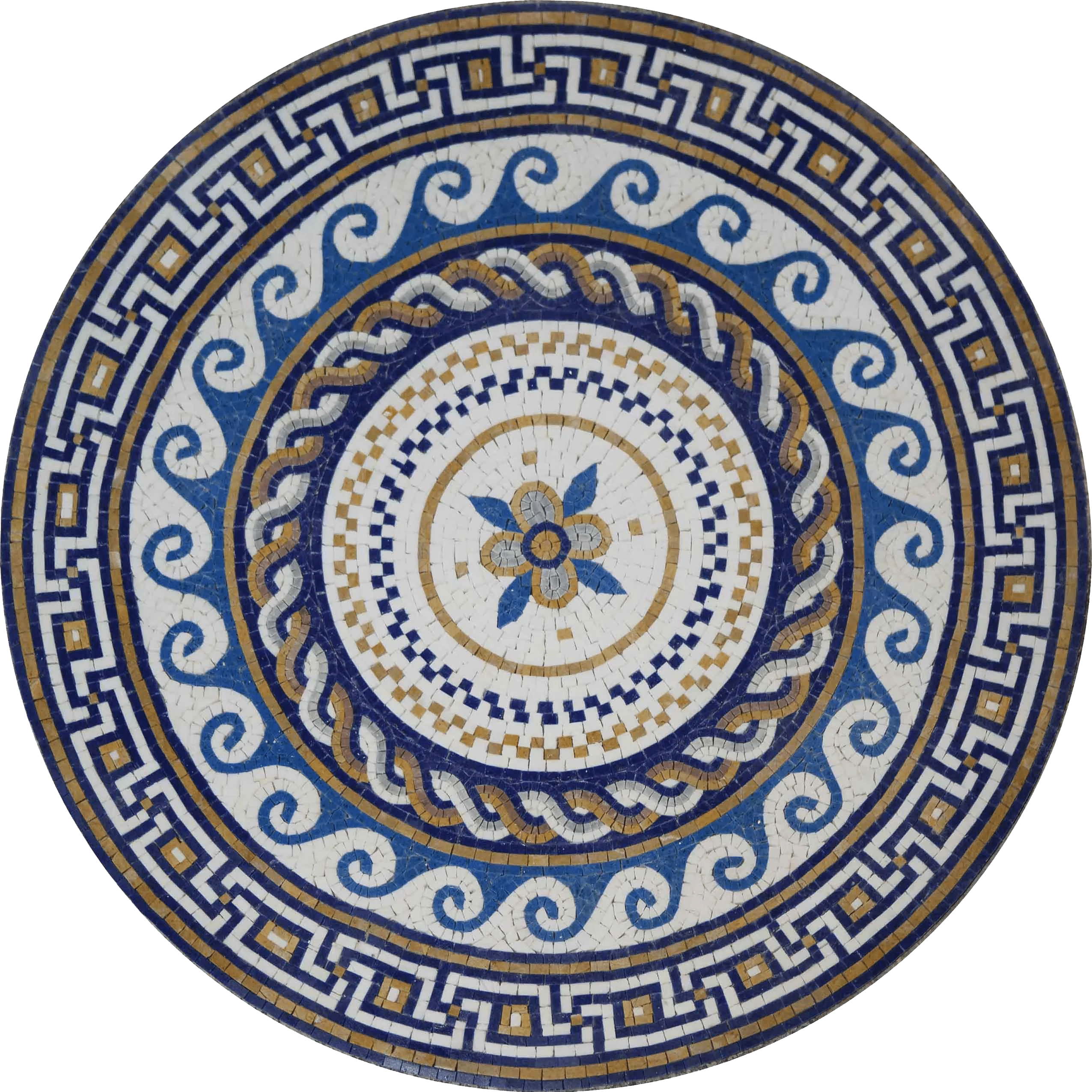 Aelius III - Greco-Roman Mosaic Medallion | Luxury Handcrafted Art