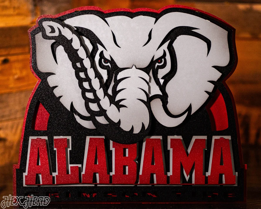 Alabama "Big Al" 3D Vintage Metal Wall Art