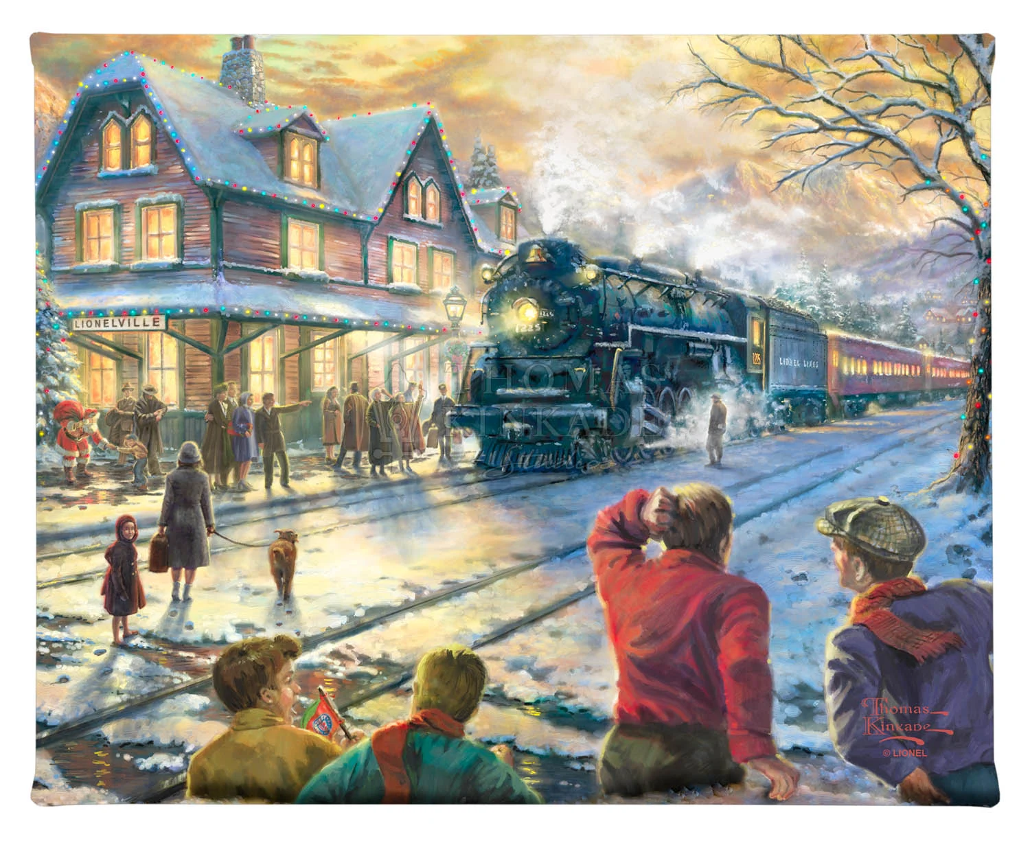All Aboard for Christmas - 8" x 10" Gallery Wrapped Canvas