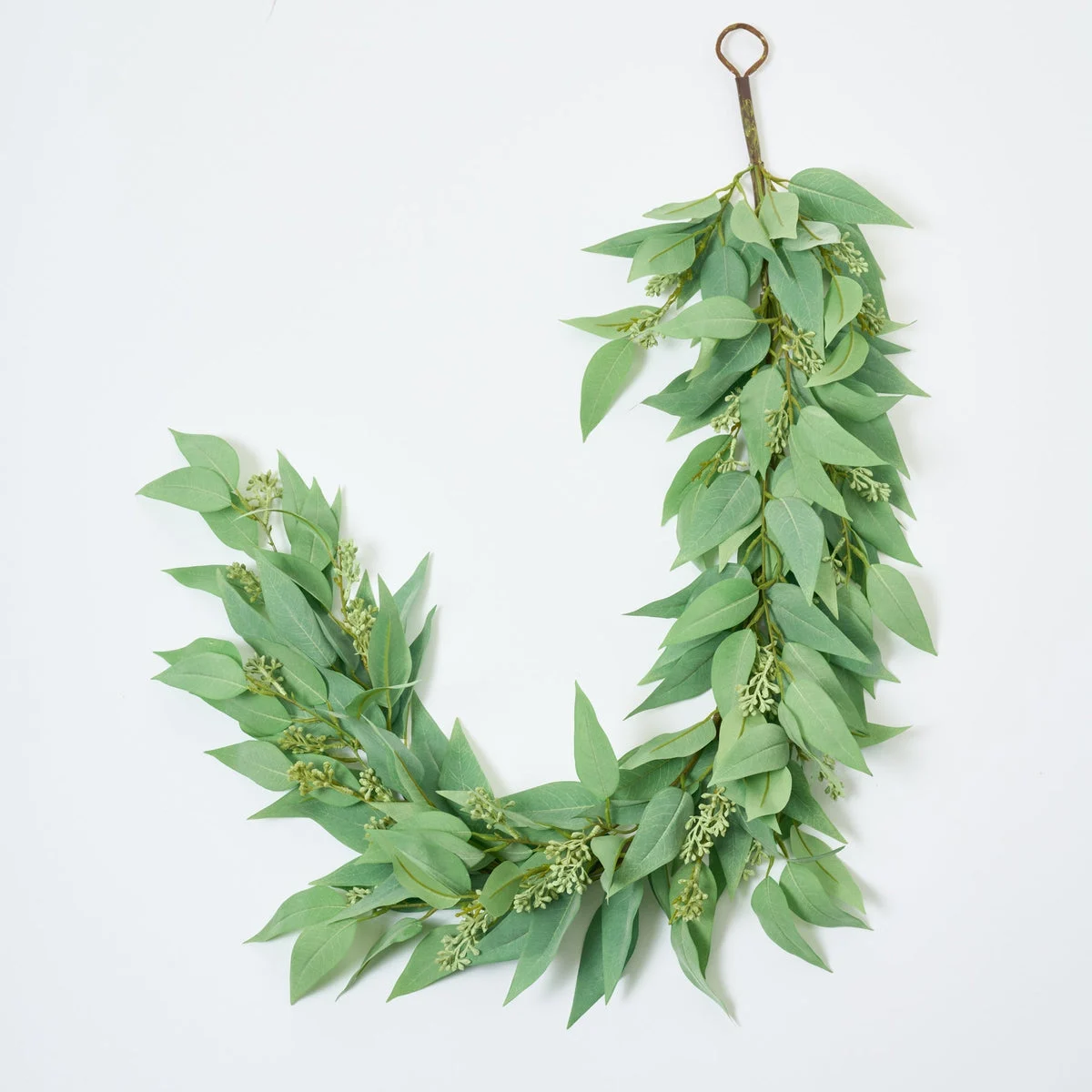 All Seasons Faux Blade Eucalyptus Mantel Garland Everyday Table Runner Greenery