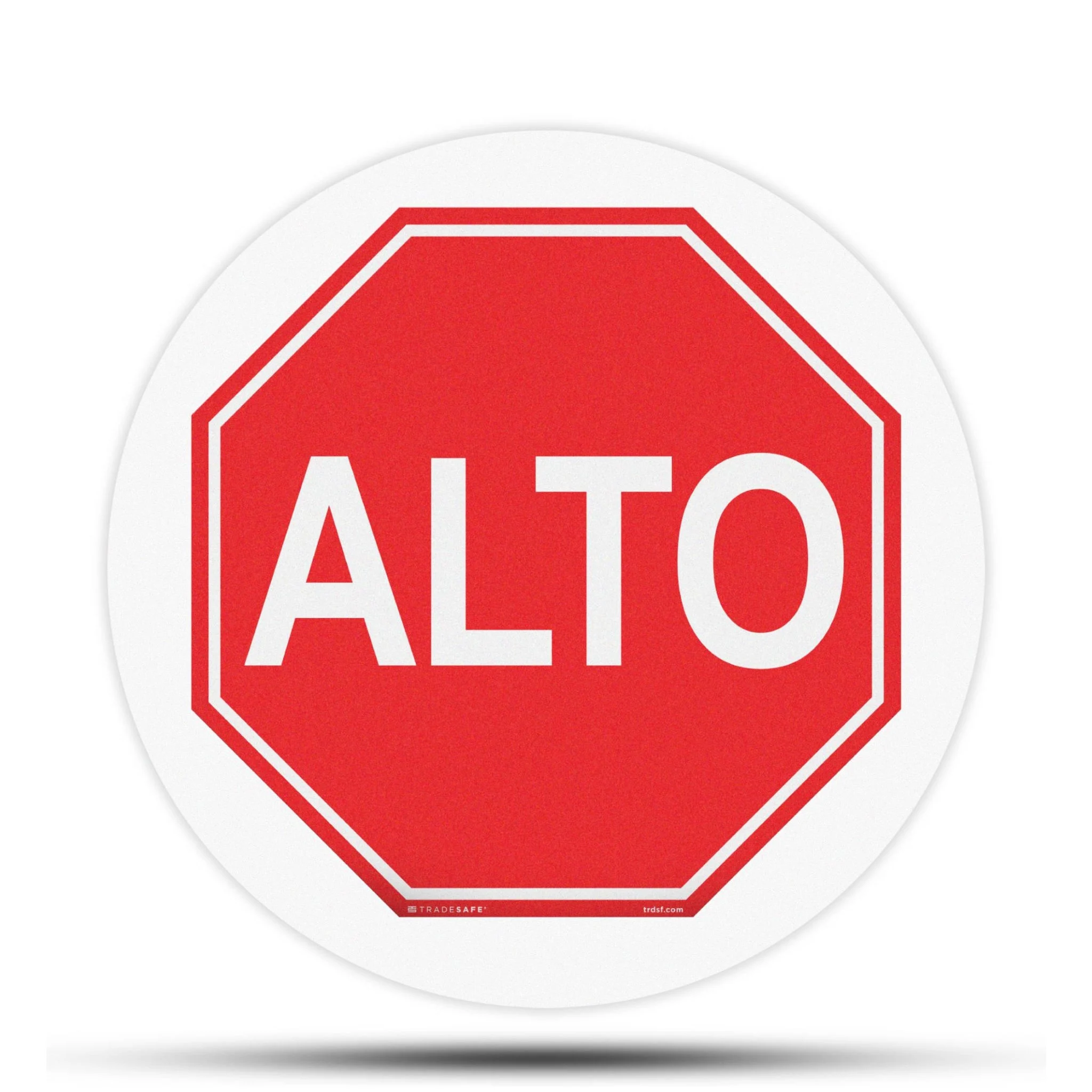 Alto Spanish Sign Floor Sticker