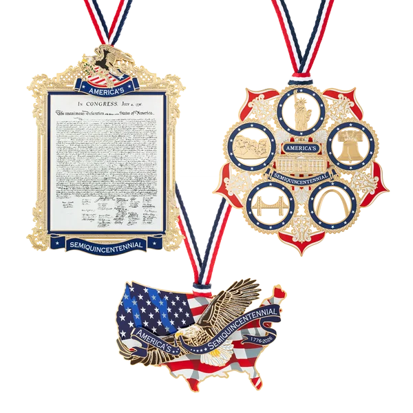 America's 250th Anniversary Ornament Bundle - 3pc