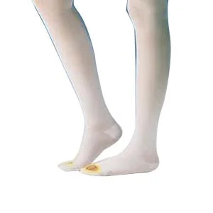 Anti-Embolism Thigh-High Seamless Elastic Stockings Medium Long, White