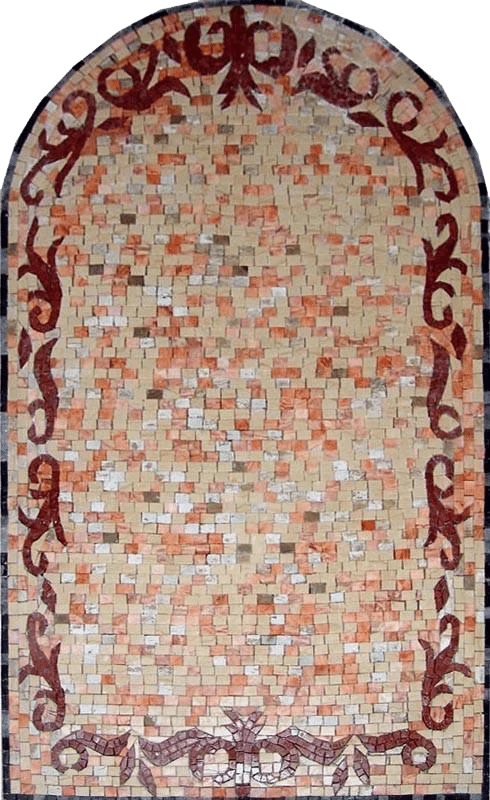 Arched Marble Mosaic Panel - Sarai