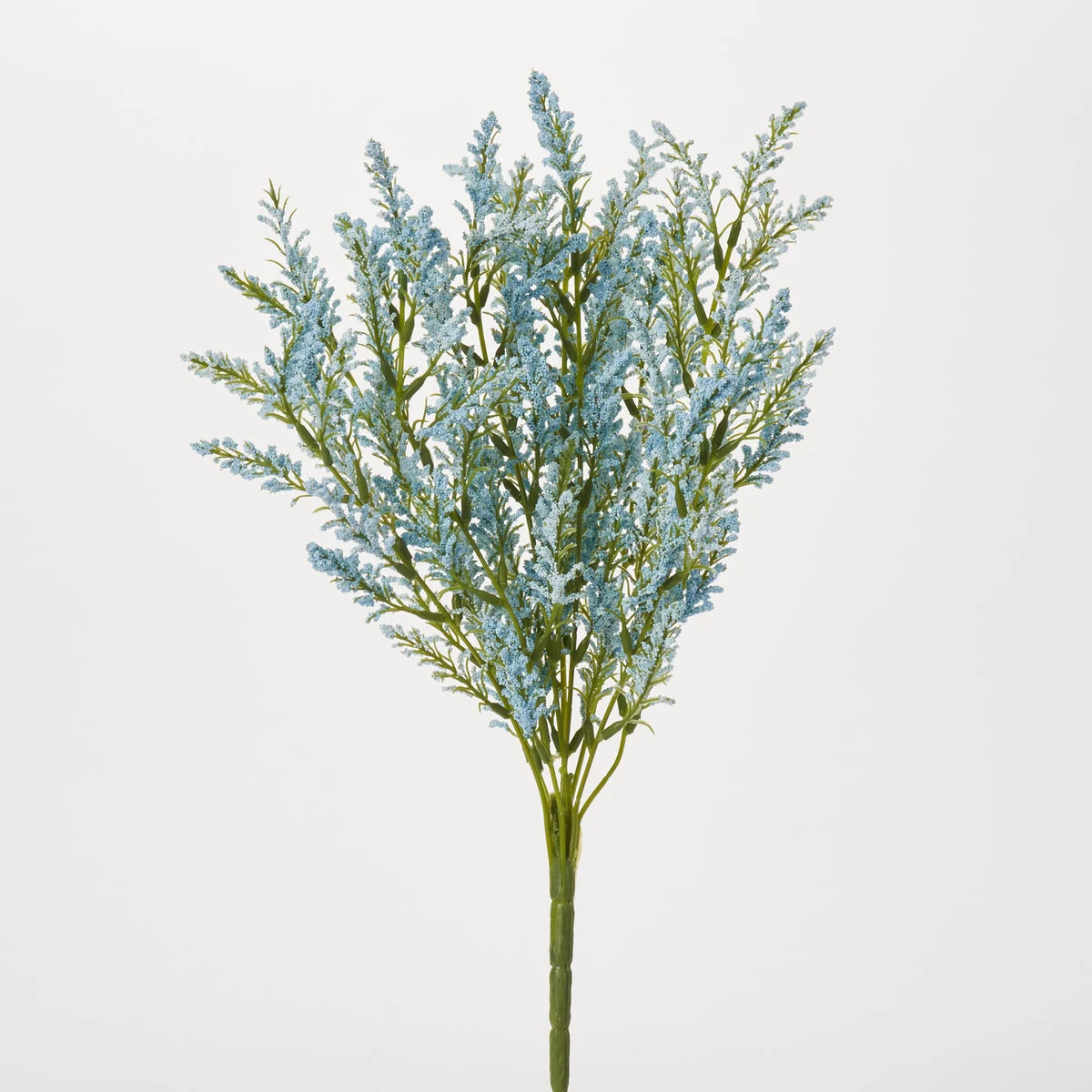 Baby Blue Faux Astilbe Bush Stem Spring Summer Foliage Bouquet - 18"