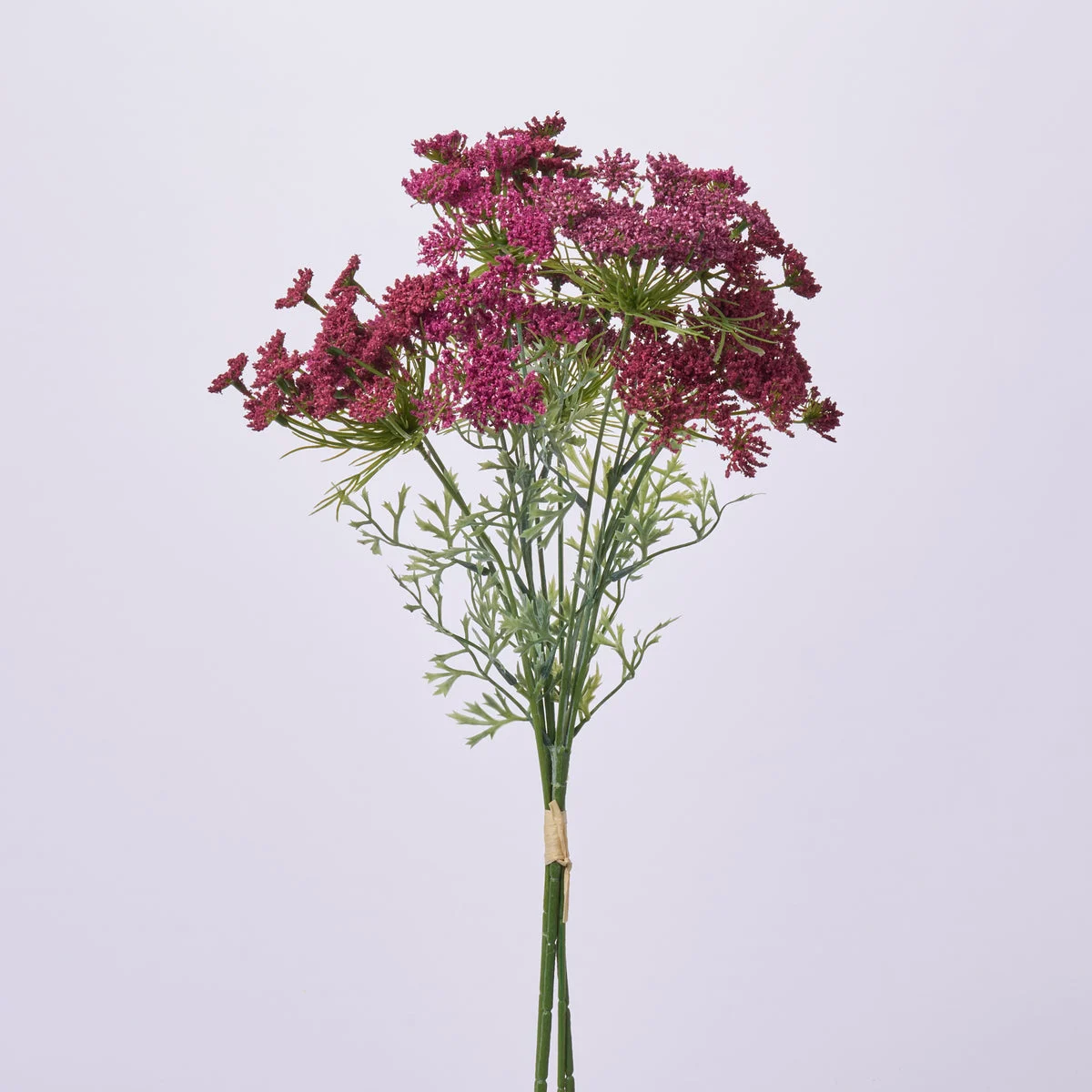 Beauty Pink Queen Anne's Lace Bouquet Bundle of 4 Wired Stems - 19"