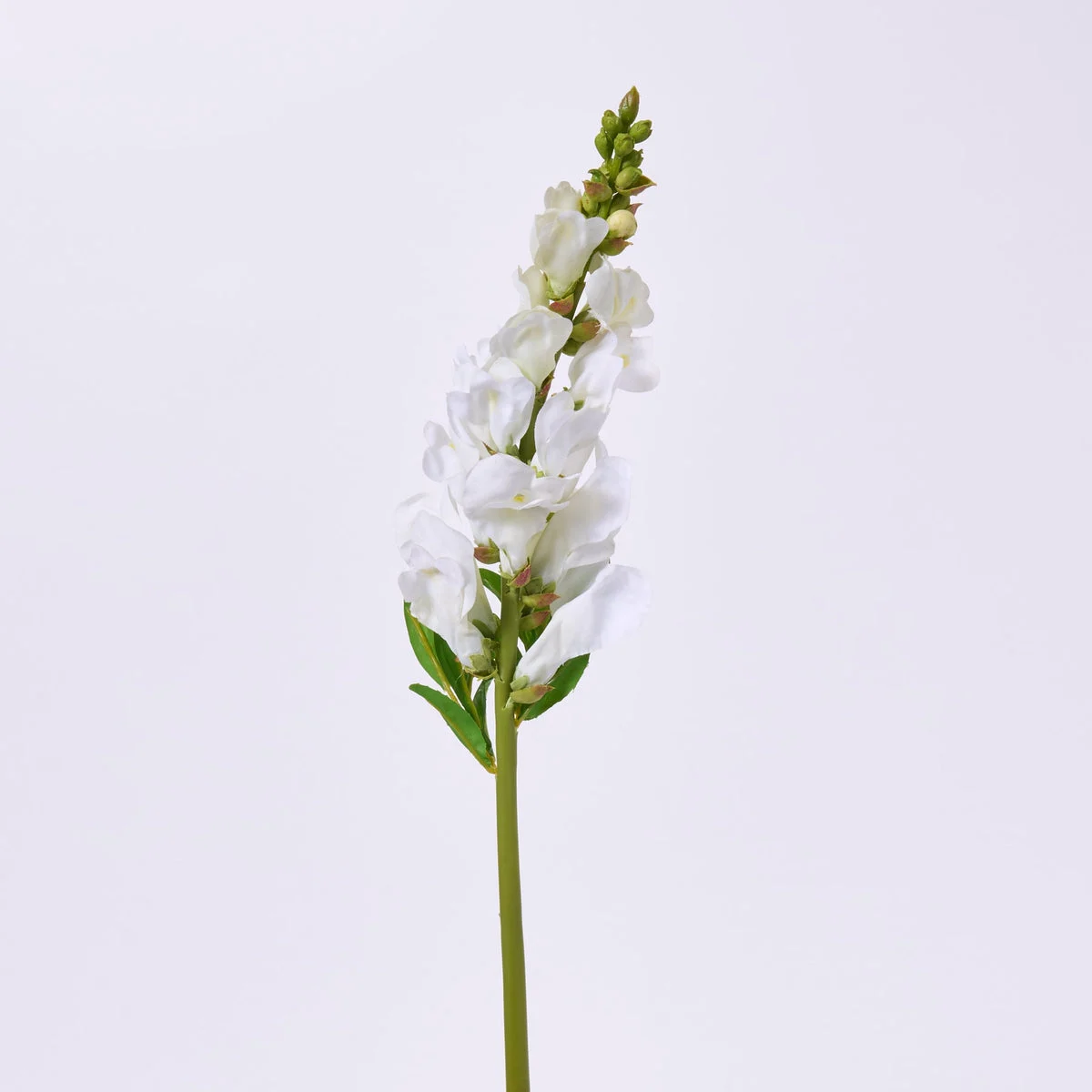 Blooming Real Touch White Snapdragon Spray Single Stem Faux Floral - 23"