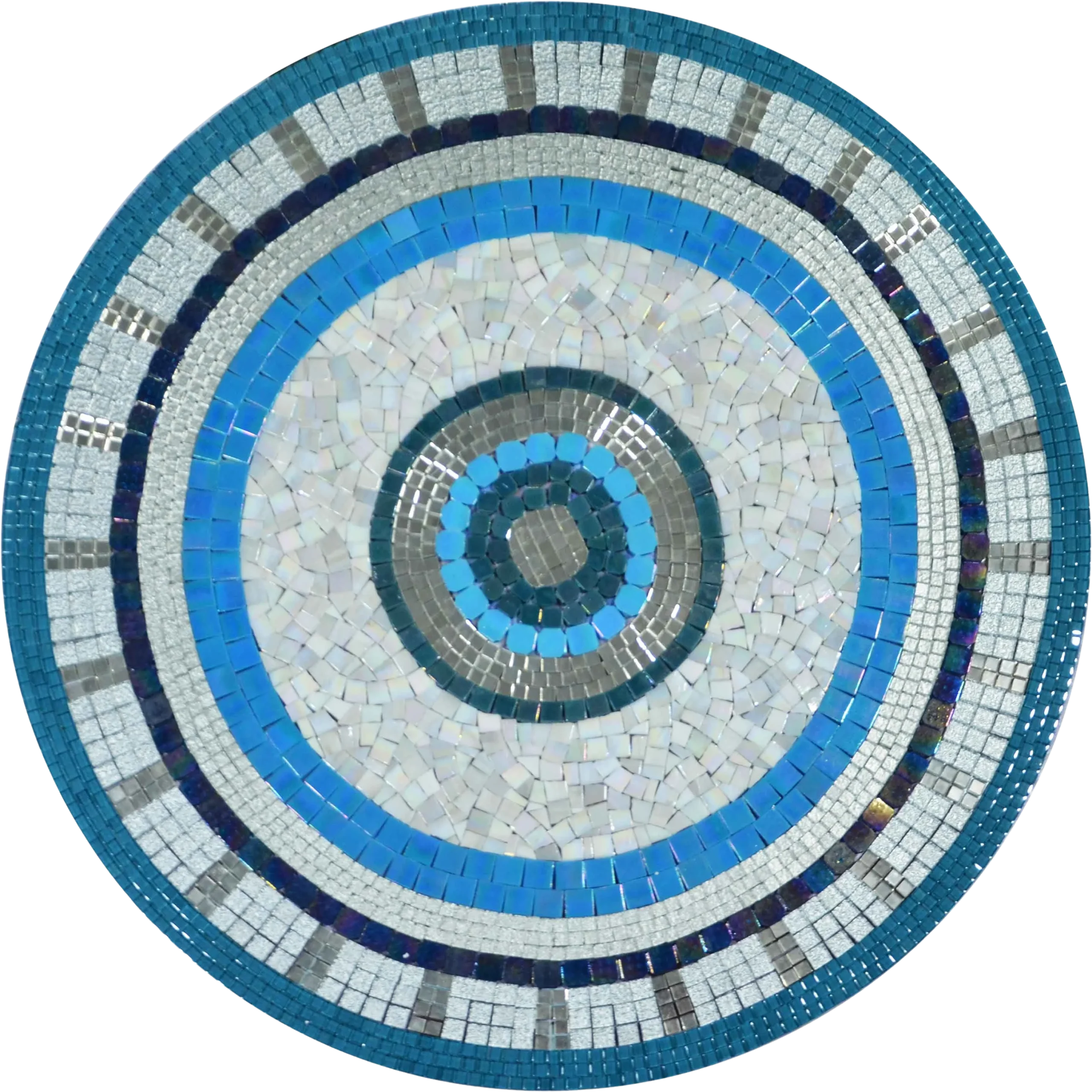 Blue Mosaic Medallion - Mosaic Art
