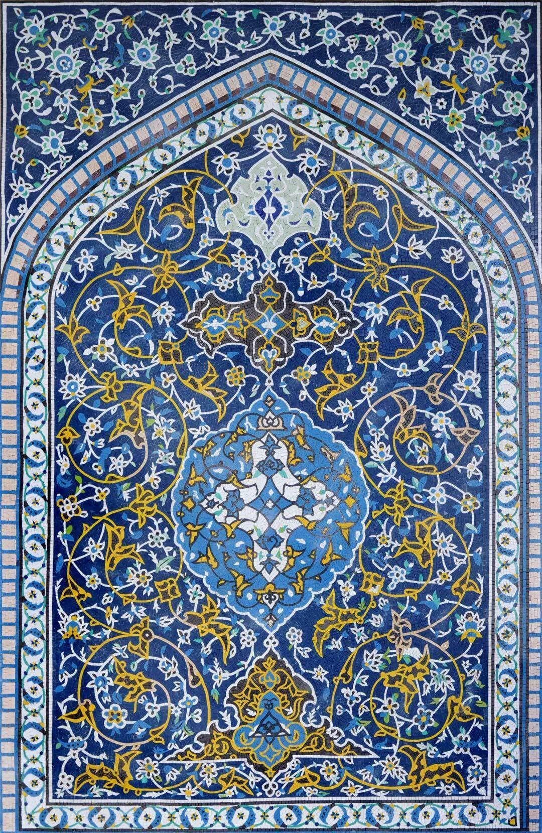 Blue Rectangular Geometric Mosaic
