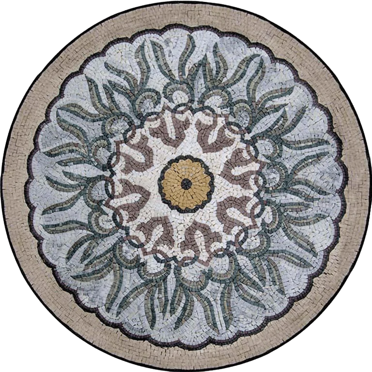 Botanical Stone Artwork - Rana Mosaic