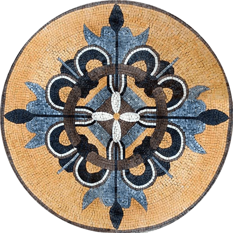 Botanical Stone Medallion - Davia Mosaic
