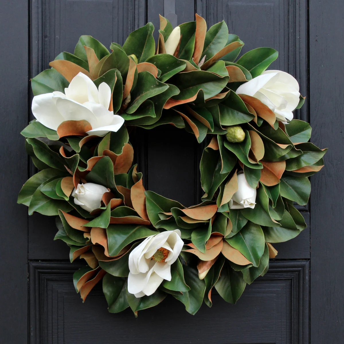 Classic Real Touch White Magnolia All Seasons Front Door Wreath24"