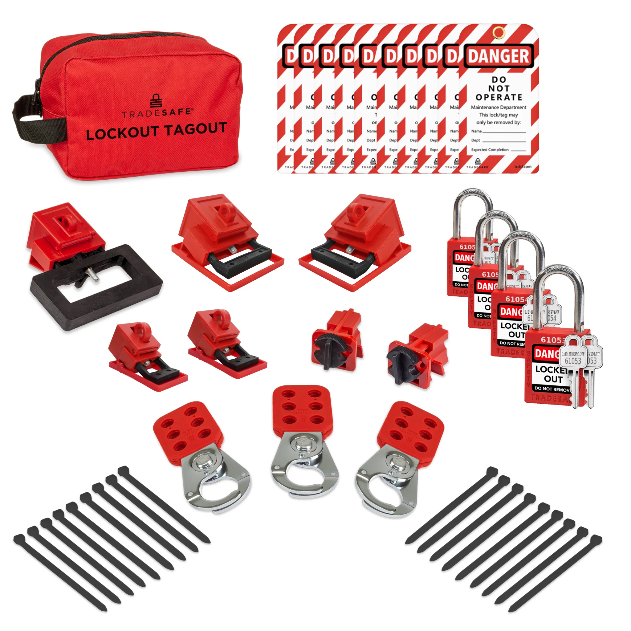 Complete Breaker Lockout Tagout Kit – 2 Keys Per Lock