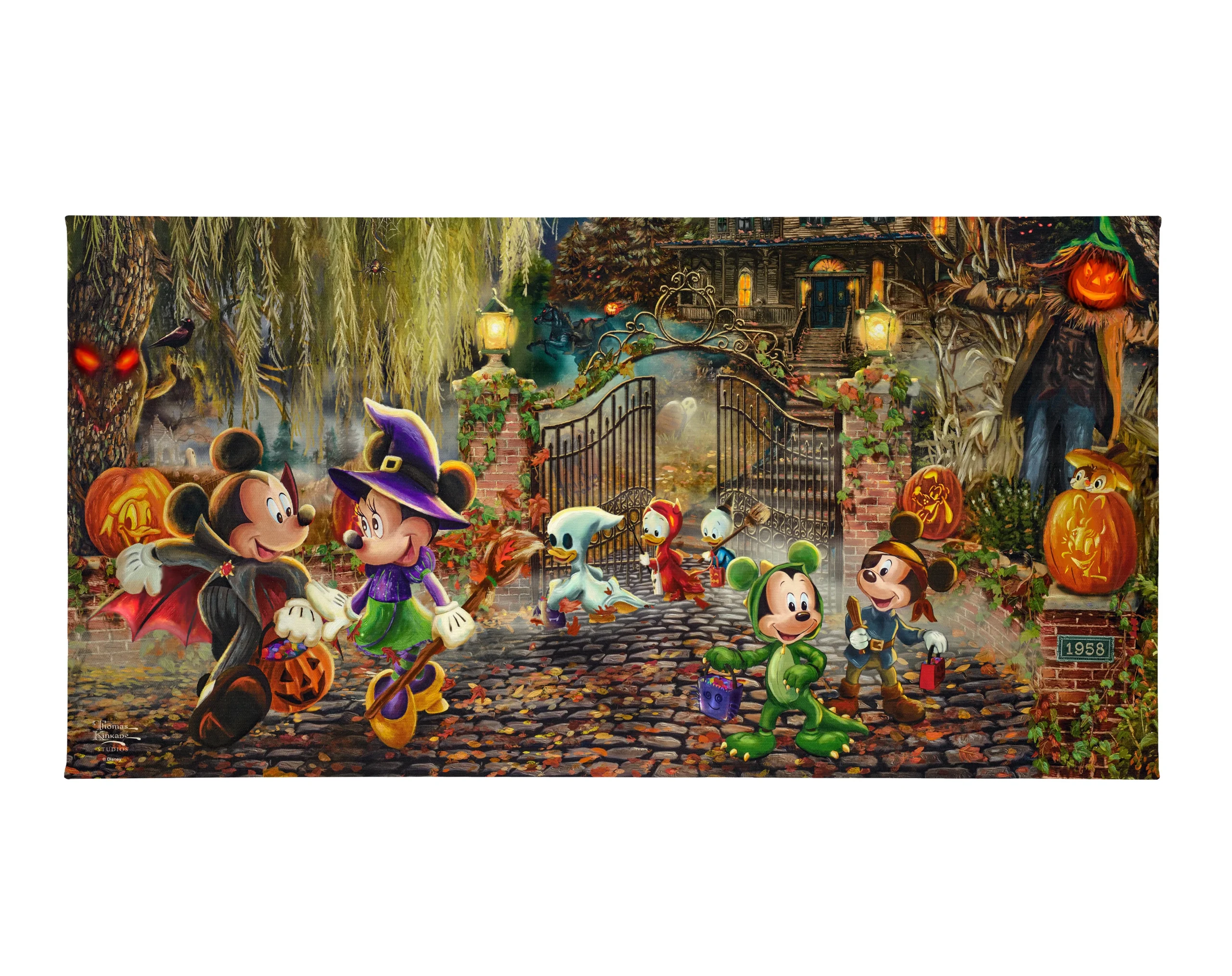 Disney Mickey and Minnie Halloween Fun - 16" x 31" Gallery Wrapped Can