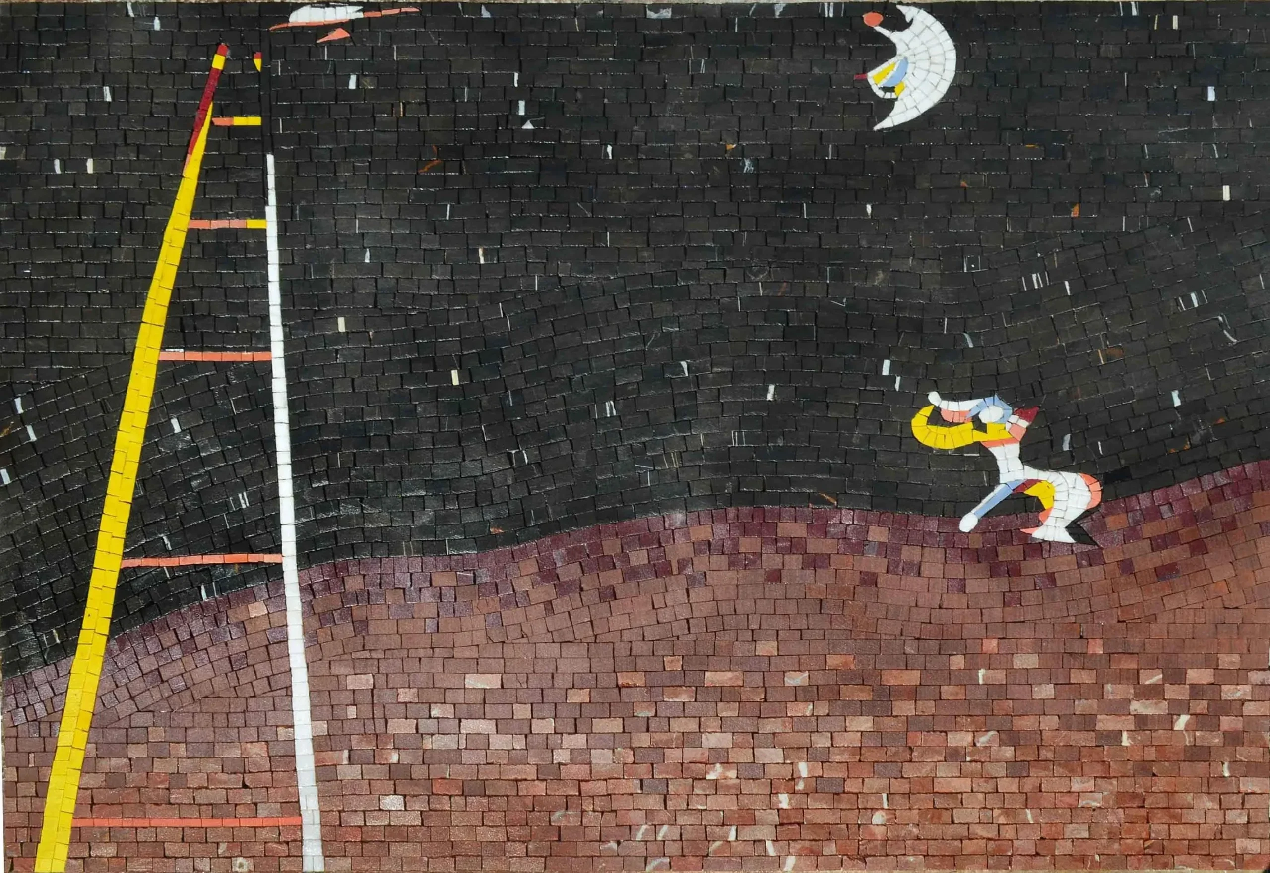 "Dog Barking at the Moon " by Joan Miro - Abstract Mosaic Reproduction
