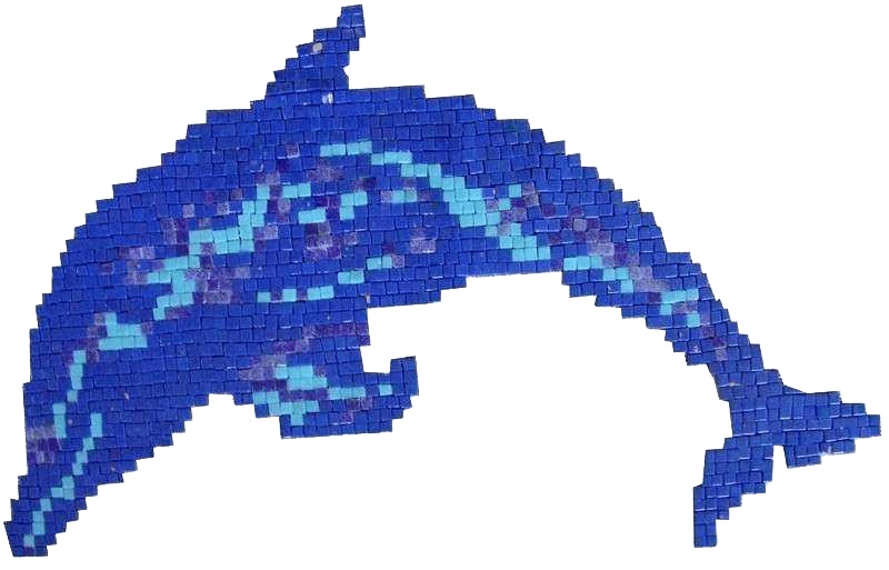 Dolphin Glass Mosaic