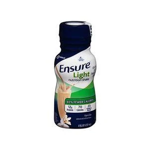 Ensure Light Nutrition Shake, Vanilla, 8 oz Bottle
