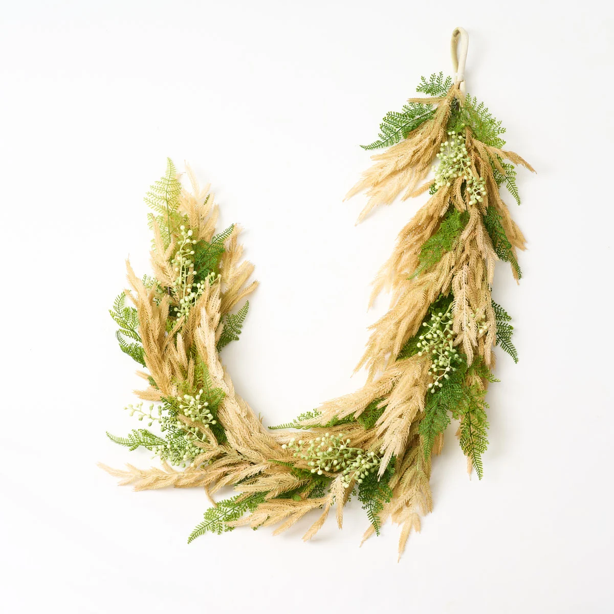 Fern Queen - Green Lace Fern, Beige Norfolk & Greenery Seed Bush Everyday Spring Summer Garland