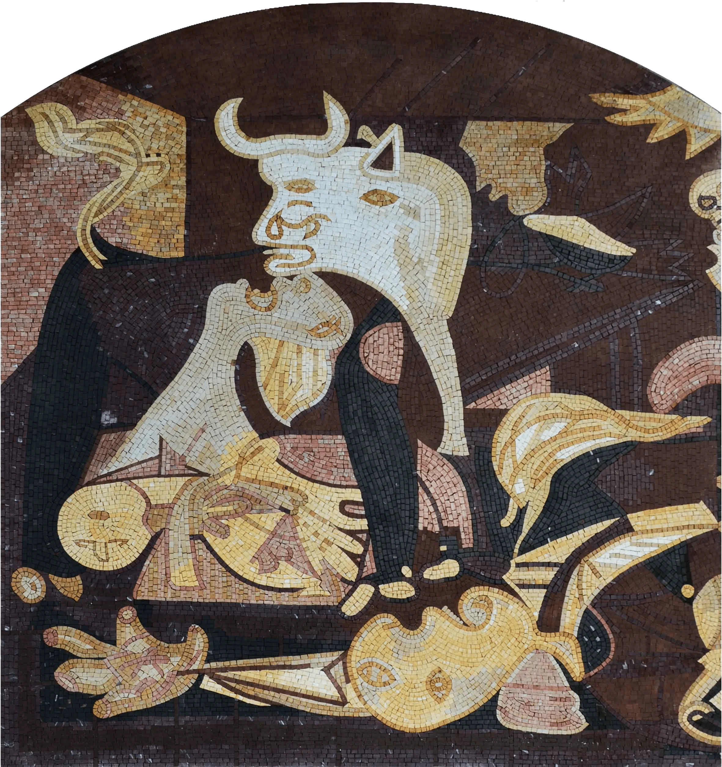 "First Guernica " by Pablo Picasso - Abstract Mosaic Reproduction