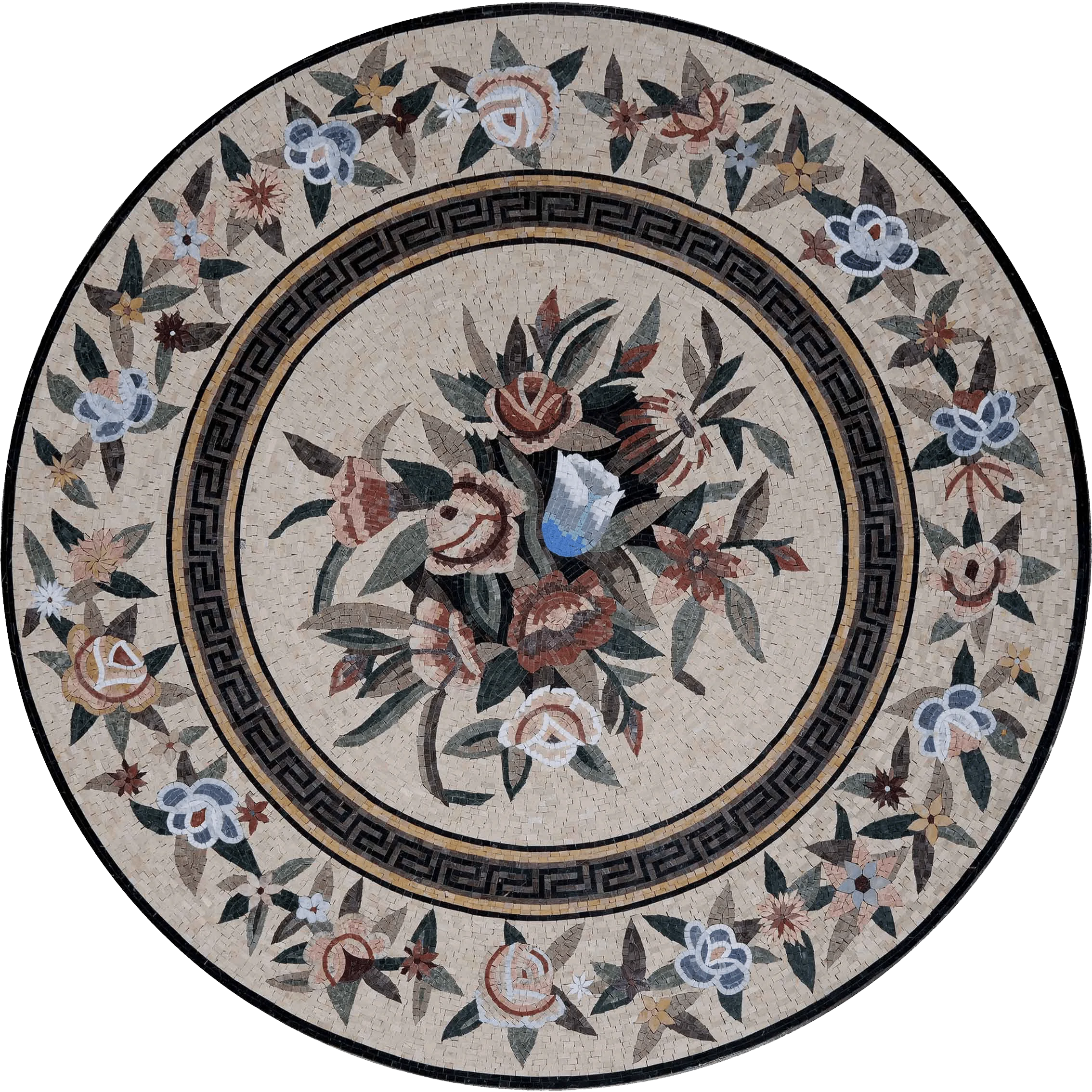 A Floral Maze - Flower Mosaic Medallion