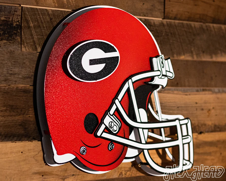 Georgia Bulldogs BLITZ COLLECTION - 8 LAYER Georgia Bulldogs 3D Vintage Metal Wall Art