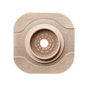 Hollister CeraPlus Up to 1-1/4" Cut-to-Fit Flat Skin Barrier with Tape, 1-3/4" Flange Green, Filter, Integrated Filter