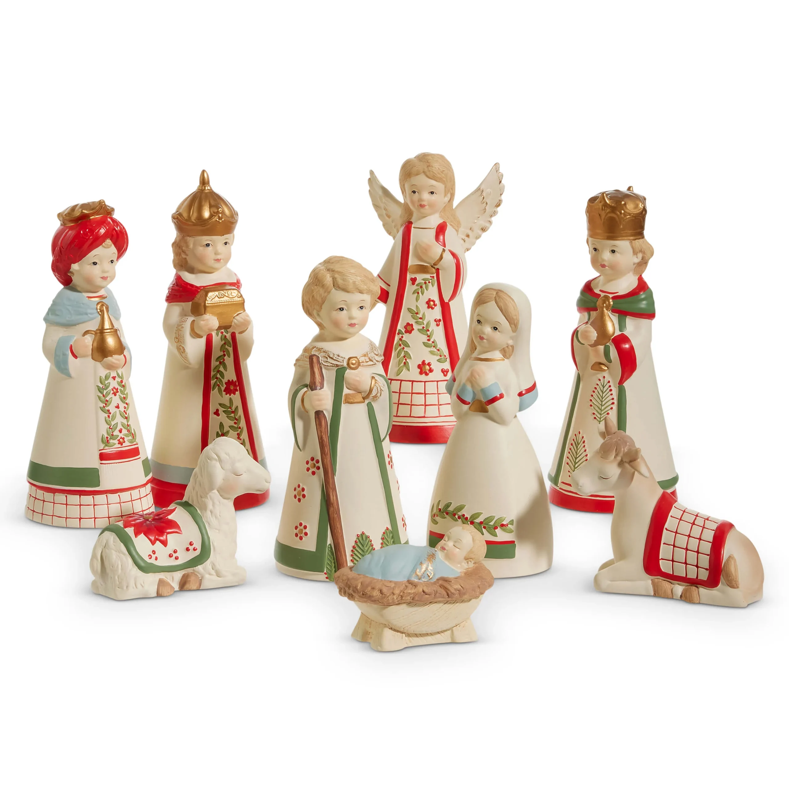 Holly Leaf Terracotta Nativity Set/9