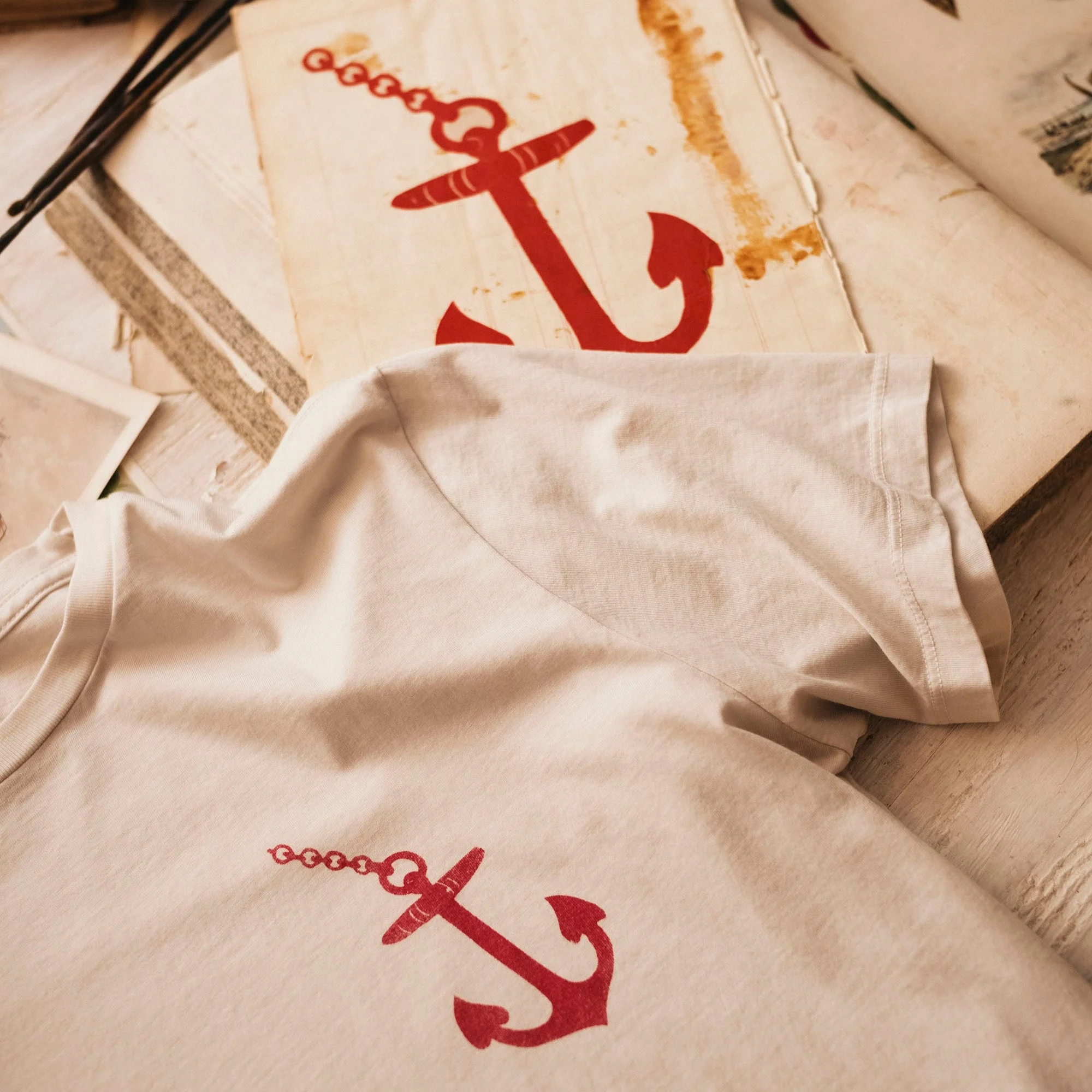 John Derian x SKU SS Anchor Tee