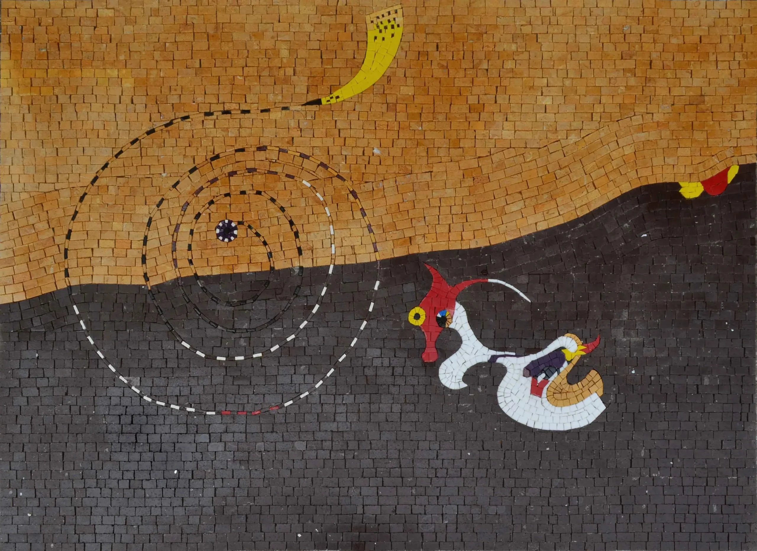 "Landscape (The Hare) " by Joan Miro - Abstract Mosaic Reproduction