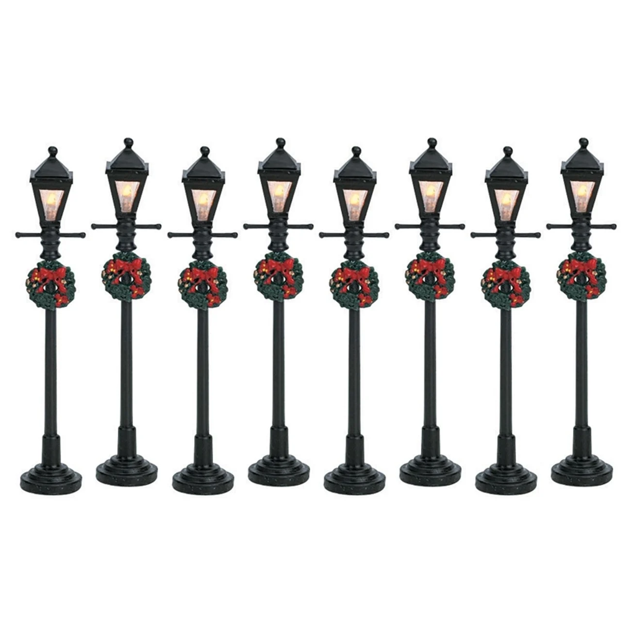 Lemax Caddington Village Accessories: Gas Lantern Street Lamps #64498 #64500