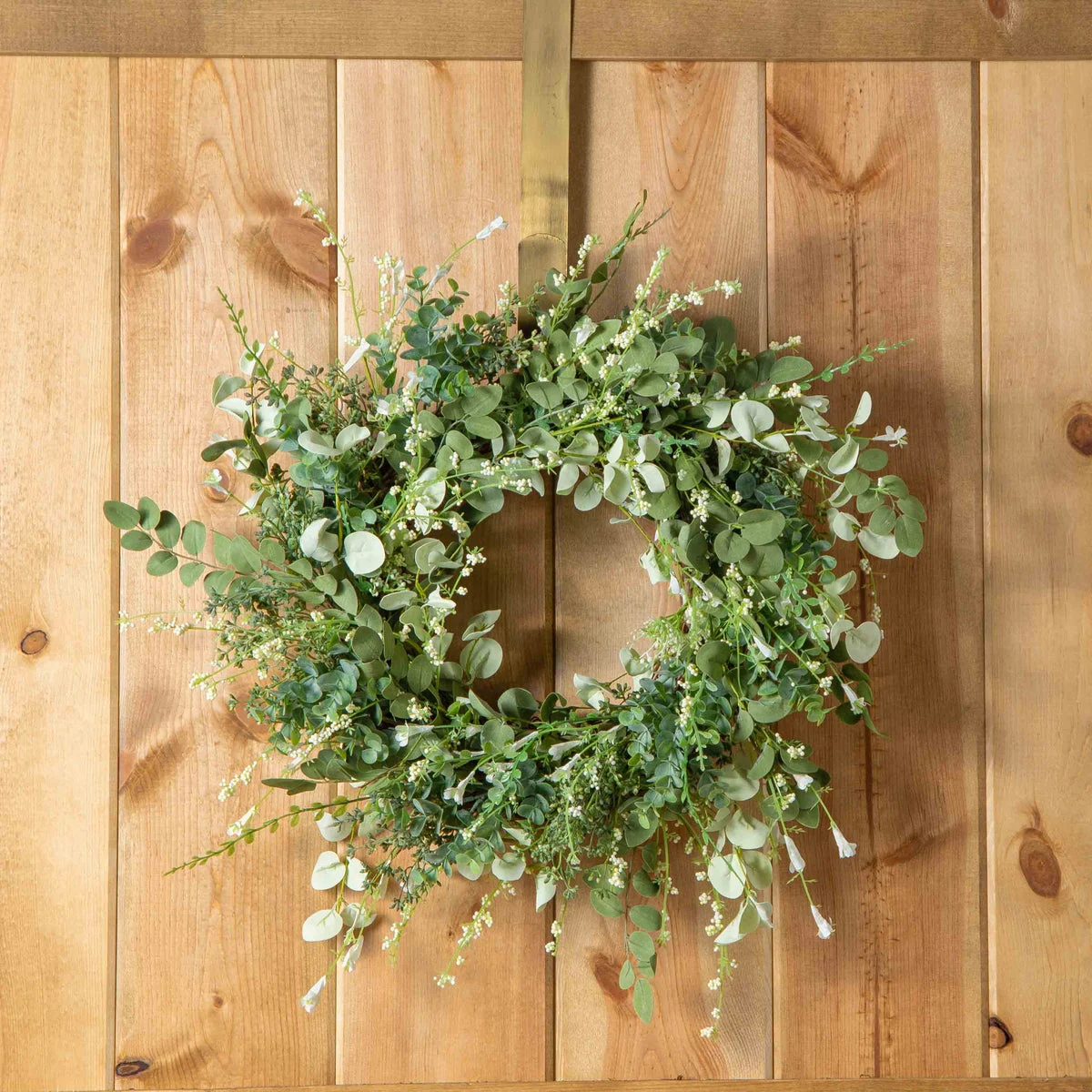 Mixed Eucalyptus, Green Ruscus Greenery All Seasons Wreath
