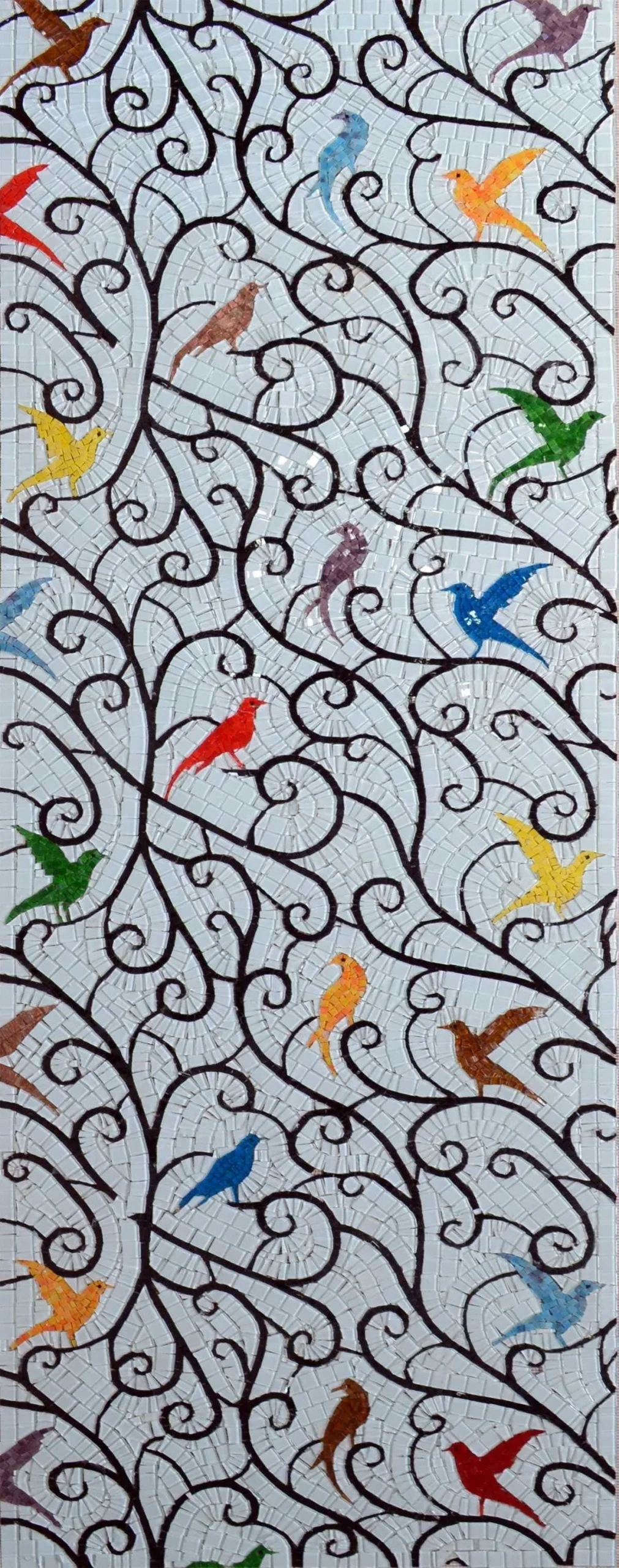 Mosaic Tile Patterns - Colorful Birds
