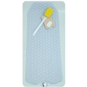 No-Skid Cushioned Bath Mat, 15-3/4" X 41", Blue
