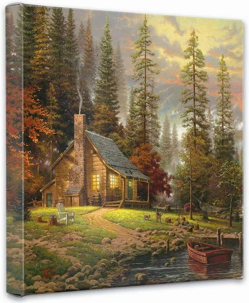 A Peaceful Retreat - 14" x 14" Gallery Wrapped Canvas
