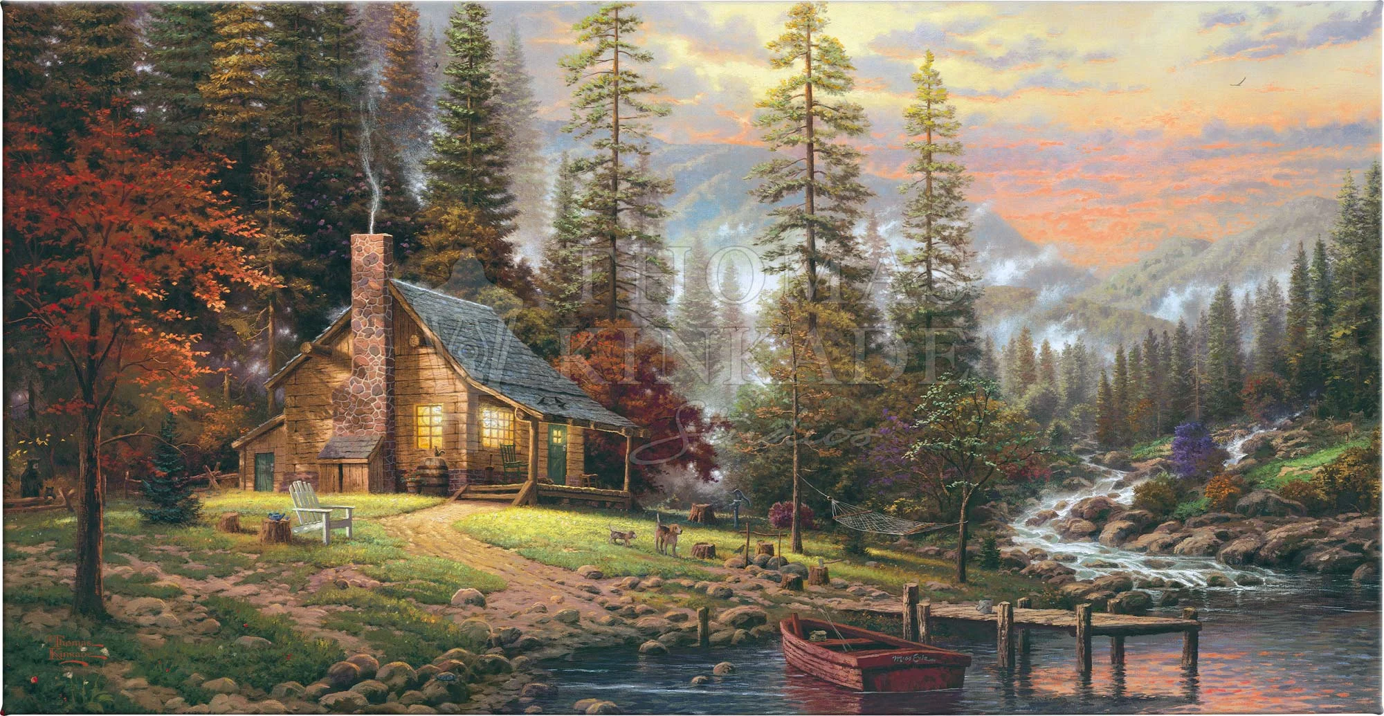 A Peaceful Retreat - 16" x 31" Gallery Wrapped Canvas