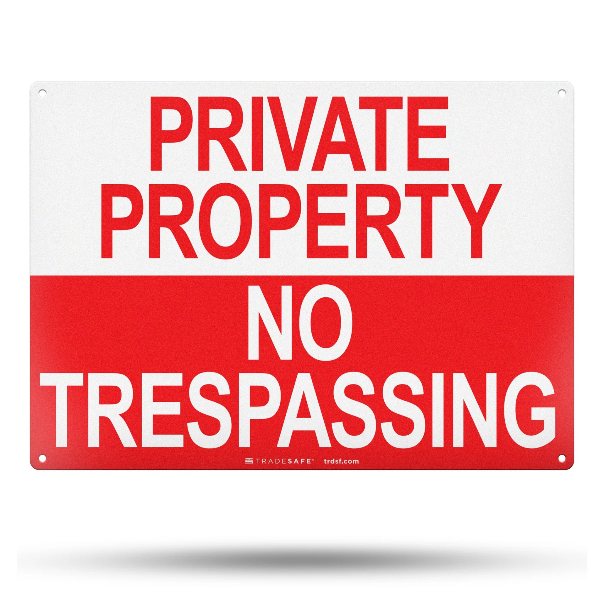Private Property No Trespassing Aluminum Sign