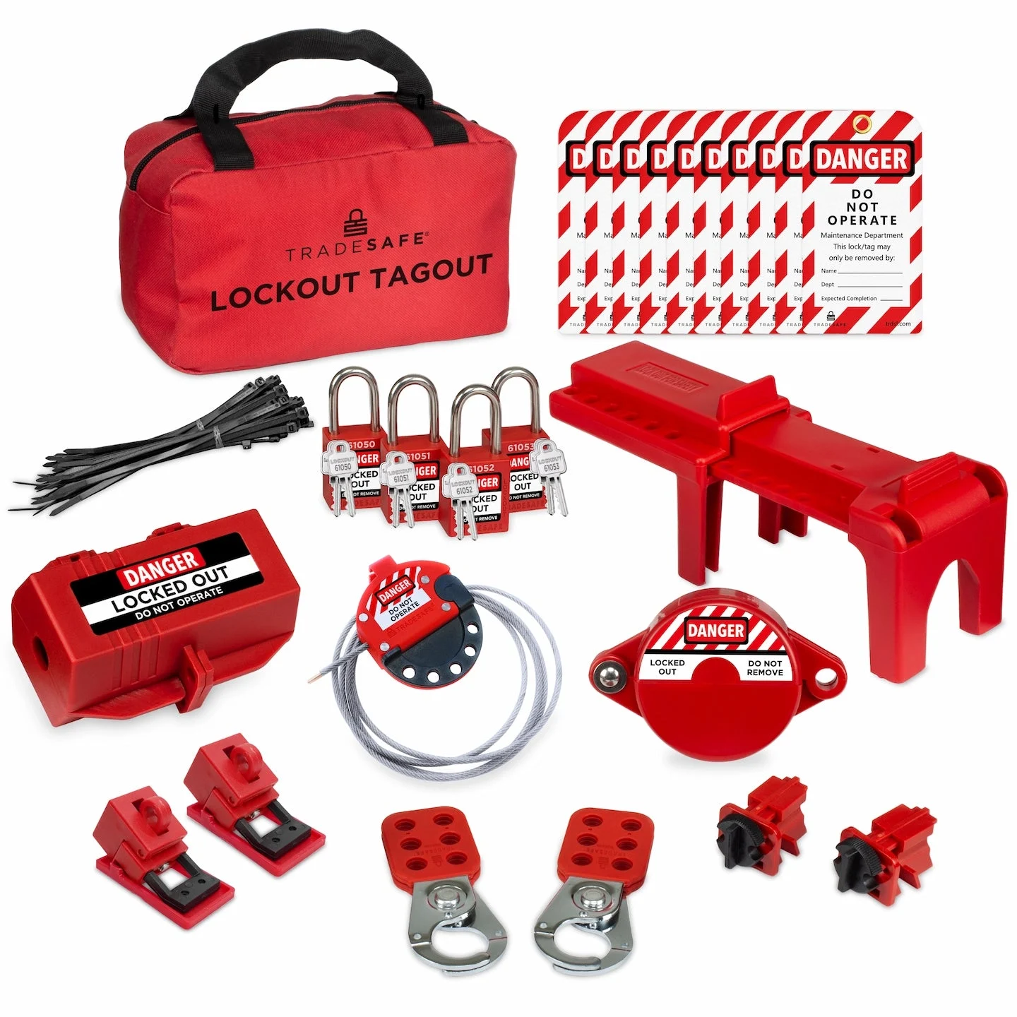Professional Lockout Tagout Kit – 2 Keys Per Lock