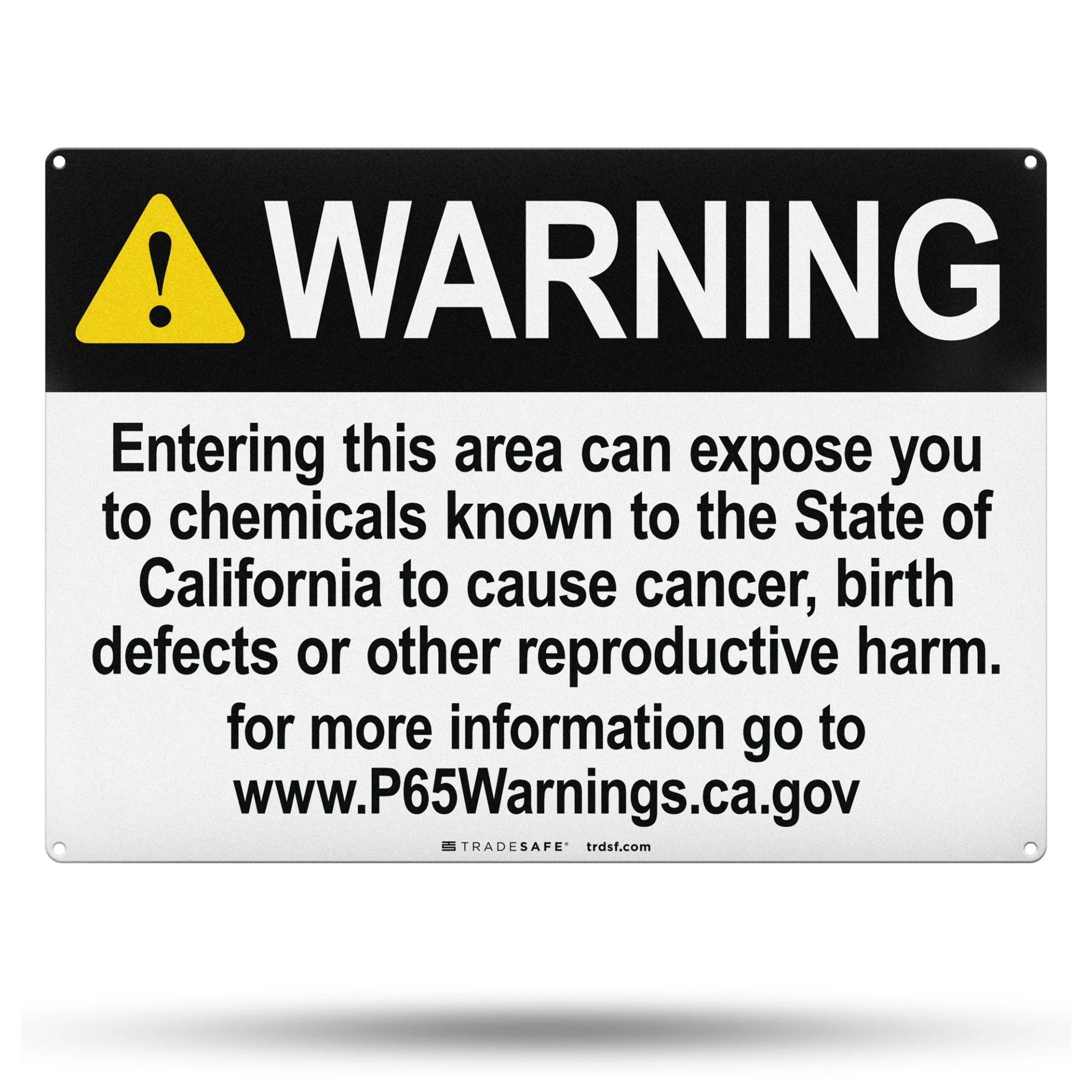 Prop-65 Cancer and Reproductive Harm Aluminum Sign