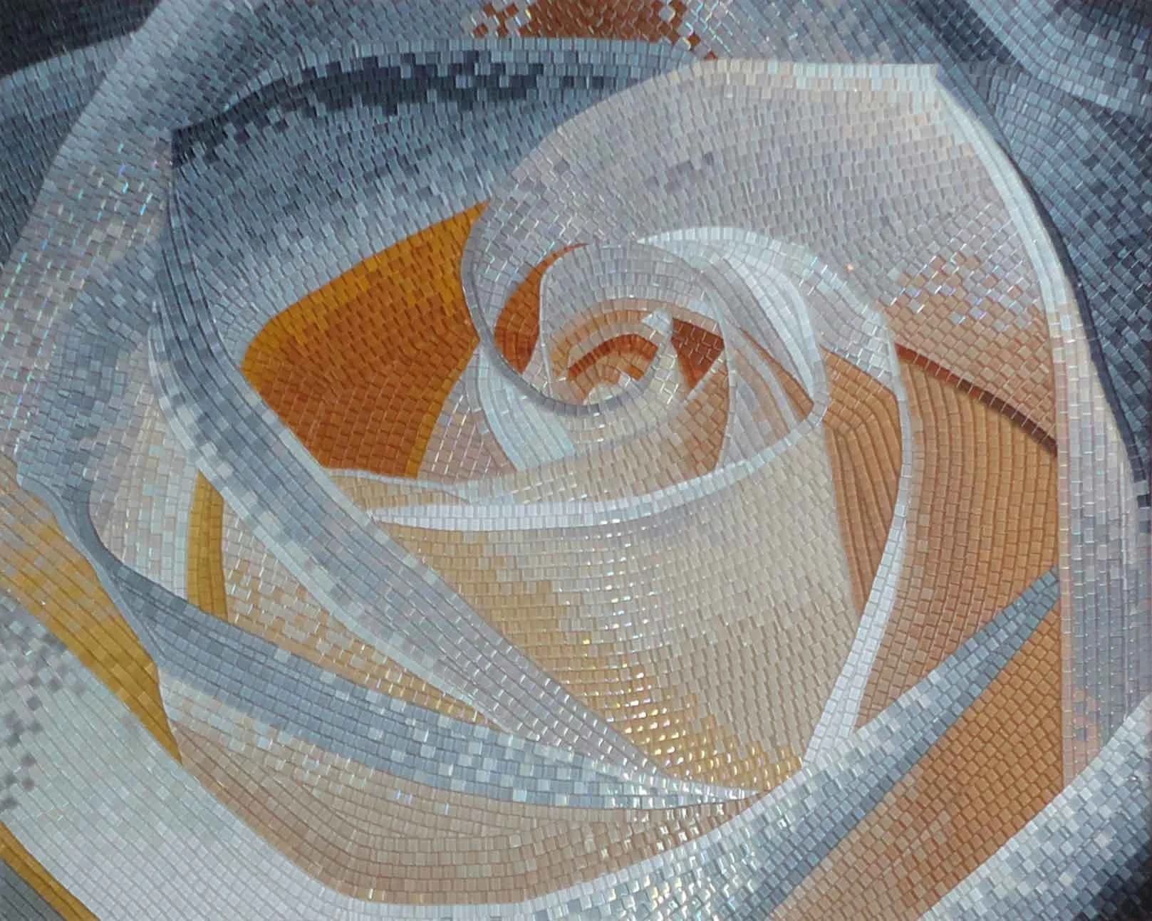 Pure Rose Floral Mosaic Art