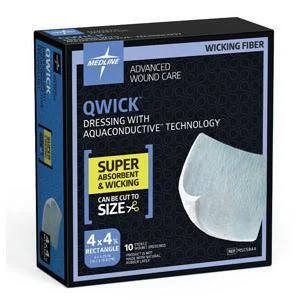 Qwick Non-Adhesive Wound Dressing, 4" x 4 1/4"