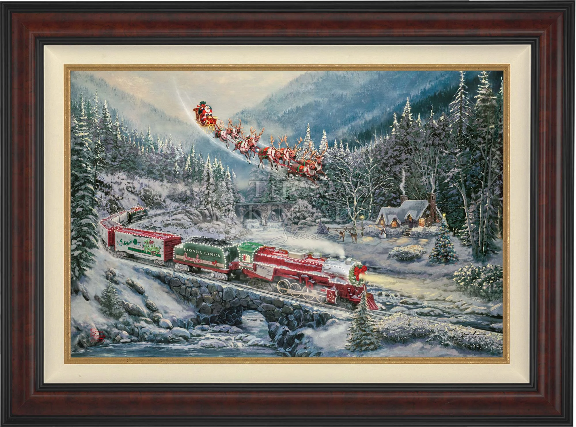 *RARE* Christmas Light Express Estate Edition Canvas Burl 24" x 36" #3