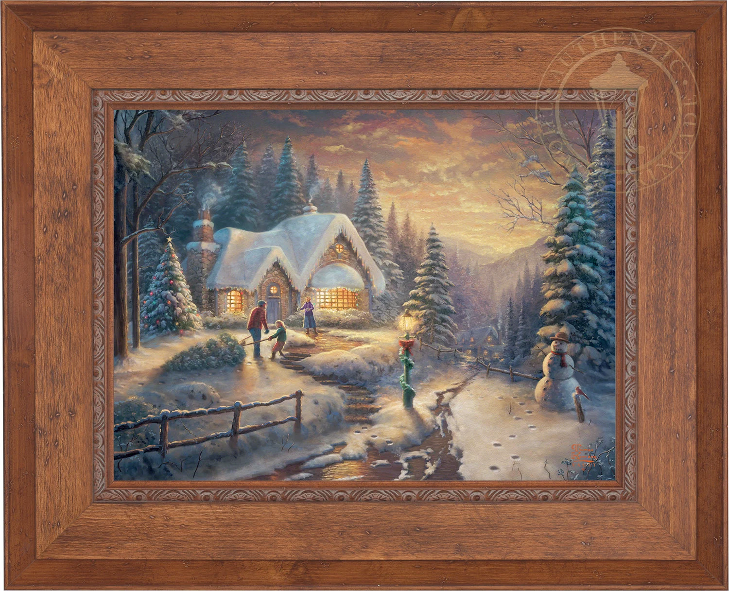 *RARE* Country Christmas Homecoming Framed Estate Edition Canvas Rusti