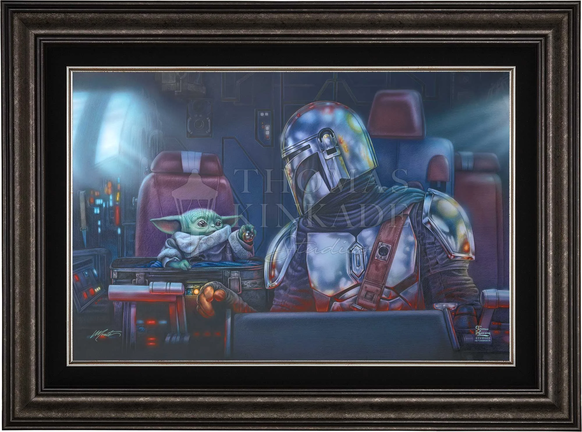 *RARE* The Mandalorian Two for the Road Framed Estate Edition Canvas D